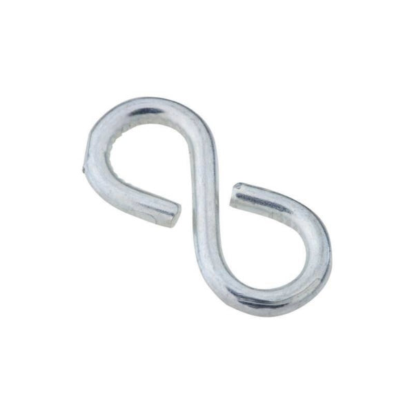 National Hardware N121-392 S-Hook, 15 lb Working Load, 0.105 in Dia Wire, Steel, Zinc