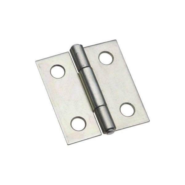 National Hardware N146-043 Narrow Hinge, 1-1/2 in W Frame Leaf, 0.045 in Thick Frame Leaf, Aluminum/Cold Rolled Steel