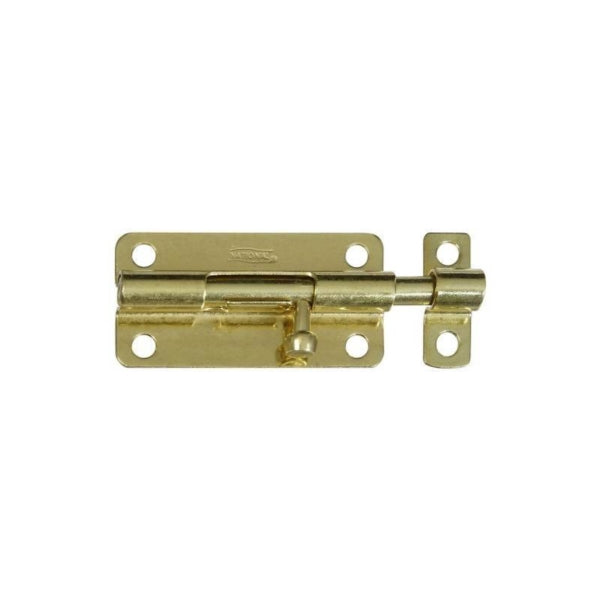 National Hardware N151-688 Barrel Bolt, 0.32 in Dia Bolt Head, 4 in L Bolt, Steel, Brass