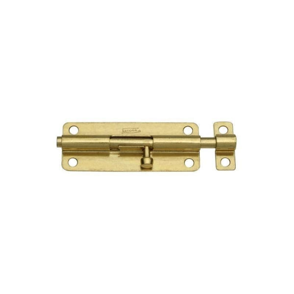 National Hardware N151-761 Barrel Bolt, 0.32 in Dia Bolt Head, 5 in L Bolt, Steel, Brass