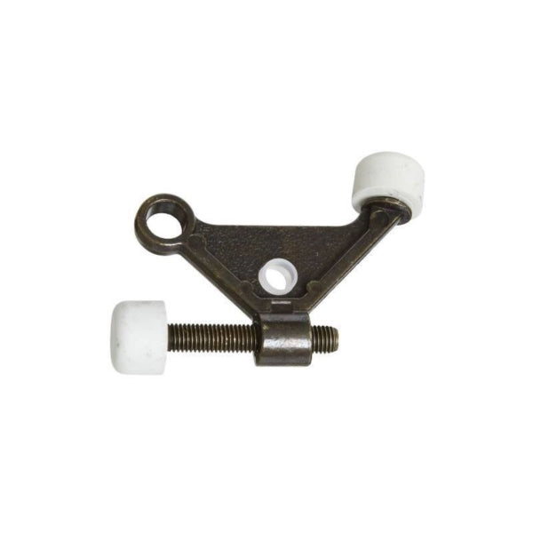 National Hardware N159-046 Hinge Pin Door Stop, 1-7/8 in Projection, Die-Cast Zinc, Antique Brass
