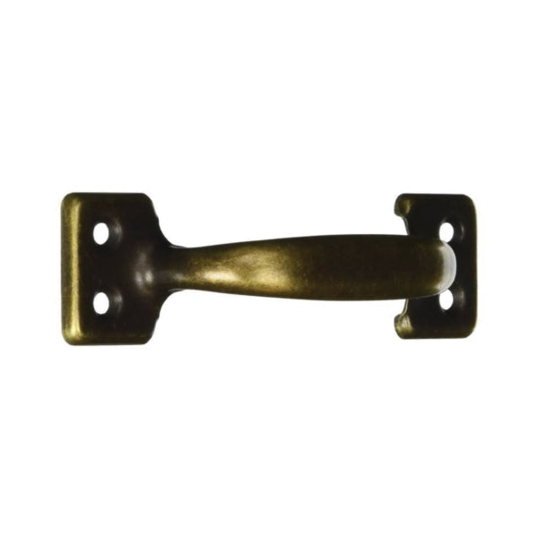 National Hardware N164-848 Sash Lift, 4 in L Handle, Steel, Antique Brass
