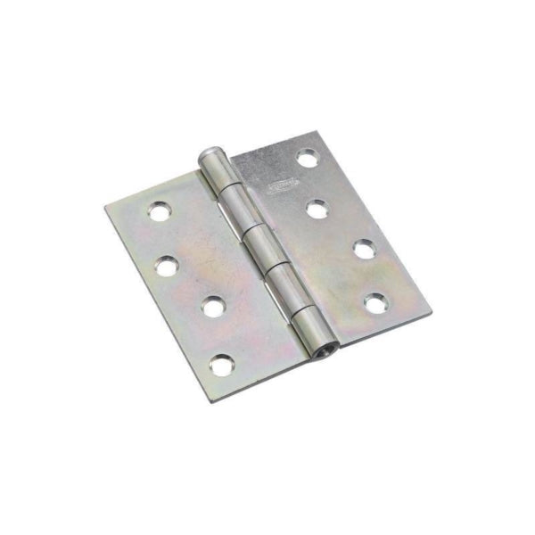 National Hardware N195-677 Broad Hinge, 4 in W Frame Leaf, 0.11 in Thick Frame Leaf, Cold Rolled Steel, Zinc, 70 lb