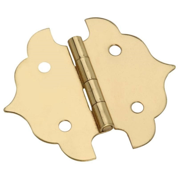 National Hardware N211-813 Decorative Hinge, 1.13 in H Door Leaf, 0.02 in Thick Door Leaf, Brass, Antique Brass