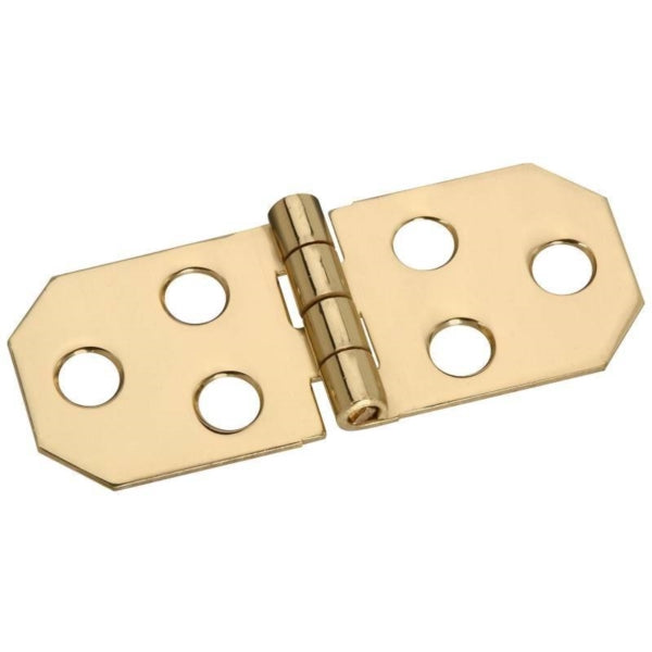 National Hardware N211-862 Decorative Hinge, 3/4 in H Door Leaf, 0.04 in Thick Door Leaf, Brass, Solid Brass, 2 lb
