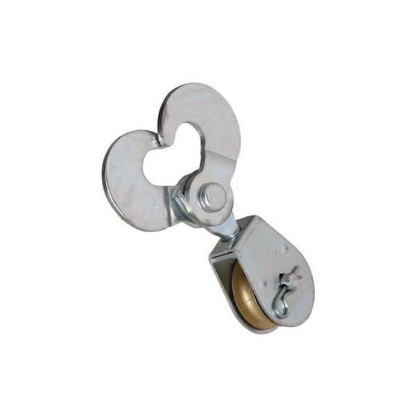 National Hardware N225-607 Pulley, 3/8 in Rope, 420 lb Working Load, 1-1/2 in Sheave, Zinc