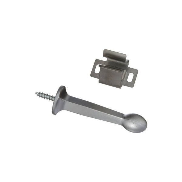 National Hardware N276-626 Door Stop, 3 in Projection, Die-Cast Zinc/Steel, Satin Chrome