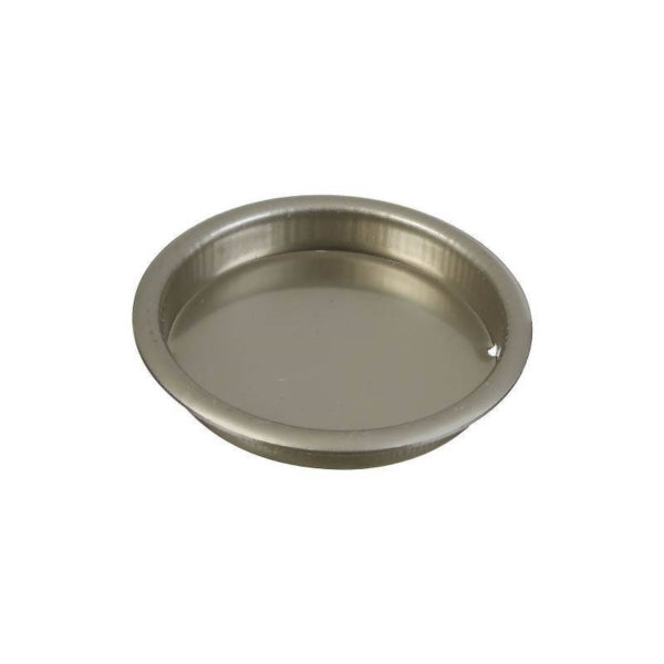 National Hardware N335-703 Door Cup Pull, 3/8 in D, Steel, Satin Nickel