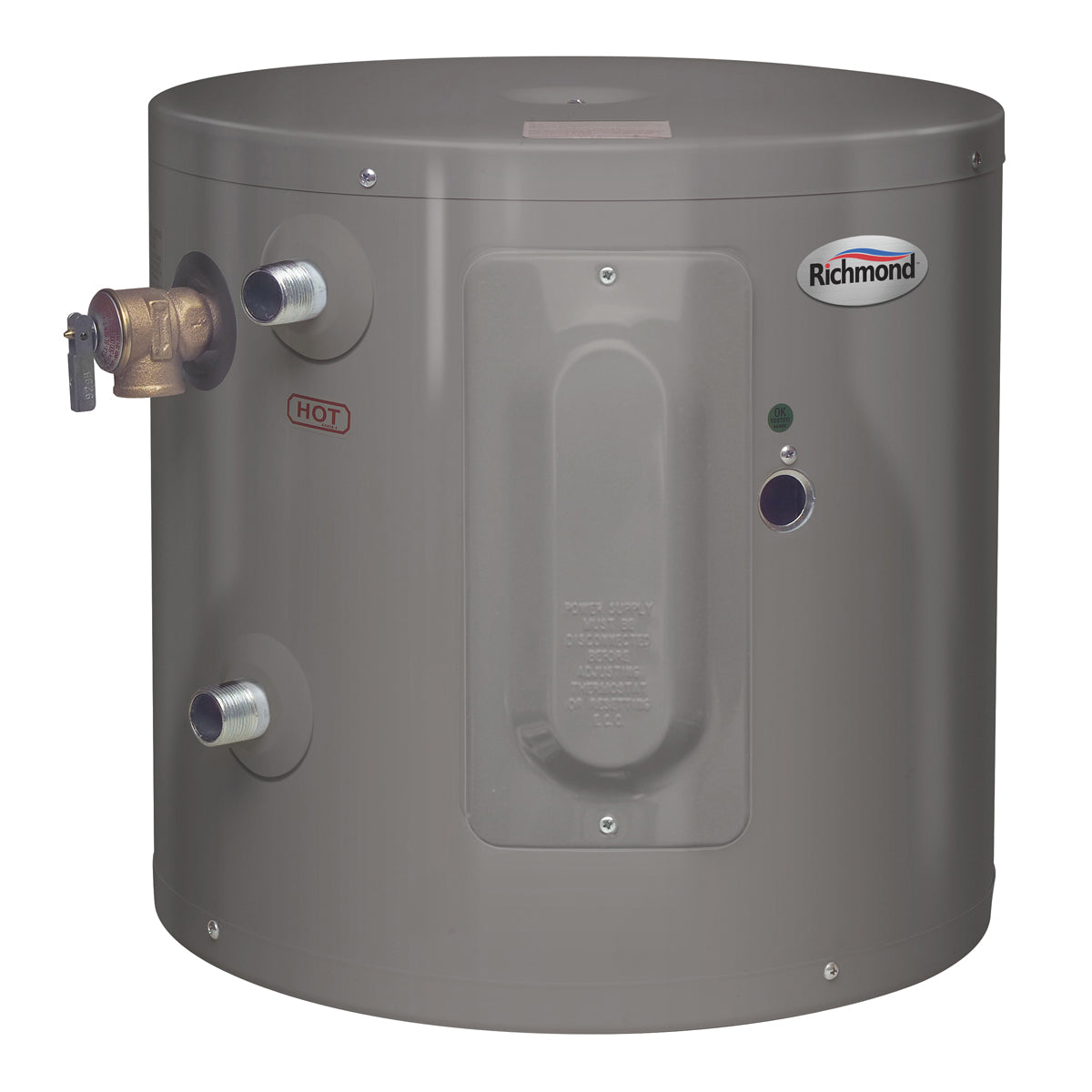 Richmond Essential Series 6EP20-1 Electric Water Heater, 120 V, 2000 W, 20 gal Tank, Wall Mounting