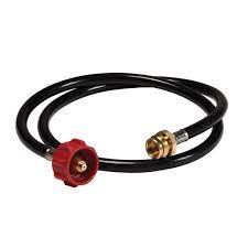 FIREDISC TCG4FTGA Propane Hose Connector, 4 ft L, Black