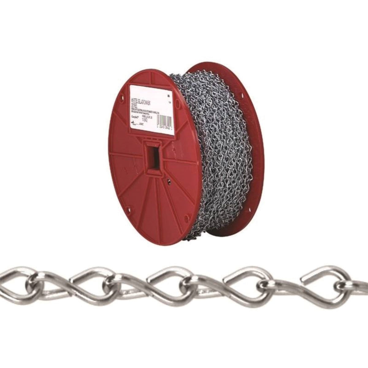 Campbell AW0801427 Single Jack Chain, #14, 200 ft L, Carbon Steel, Zinc, 16 lb Working Load