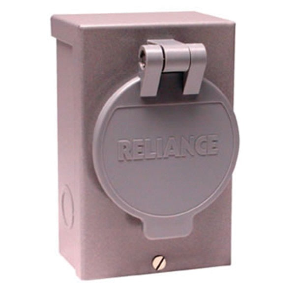 RELIANCE CONTROLS PB30 Power Inlet Box, 30 A, 125/250 V, Gray