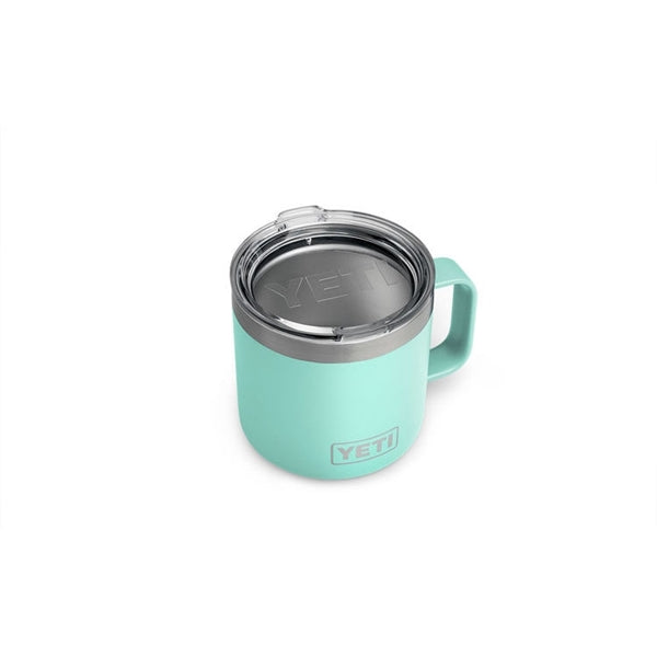YETI Rambler YRAM14SF acuum-Insulated with Standard Lid, 14 oz Capacity, Stainless Steel, Seafoam