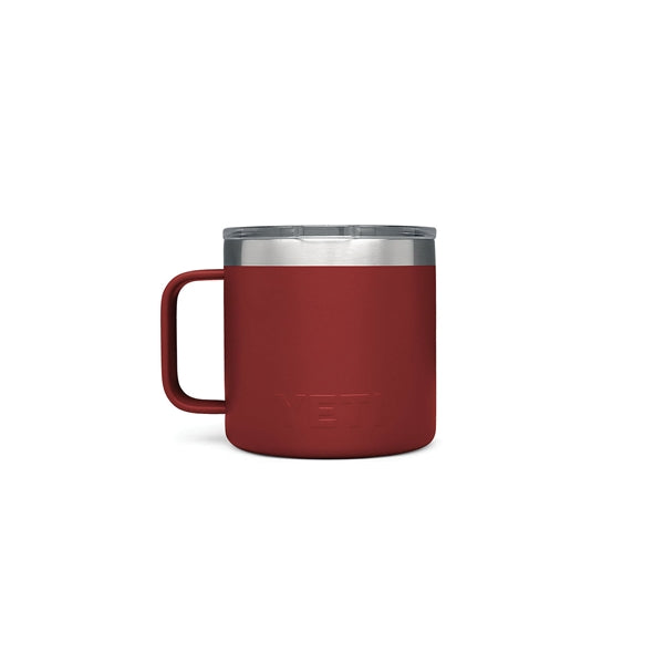 YETI Rambler YRAM14BR Vacuum-Insulated with Standard Lid, 14 oz Capacity, Stainless Steel, Brick Red