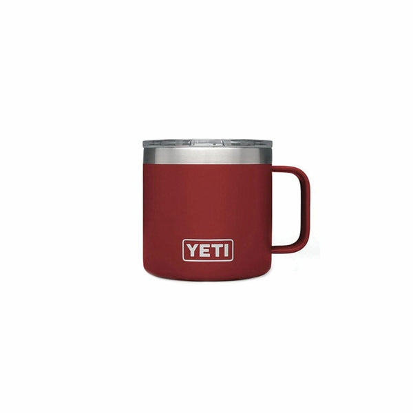 YETI Rambler YRAM14BR Vacuum-Insulated with Standard Lid, 14 oz Capacity, Stainless Steel, Brick Red