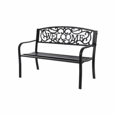 Seasonal Trends XG-204N Essentials Welcome Park Bench, Steel Seat/Frame