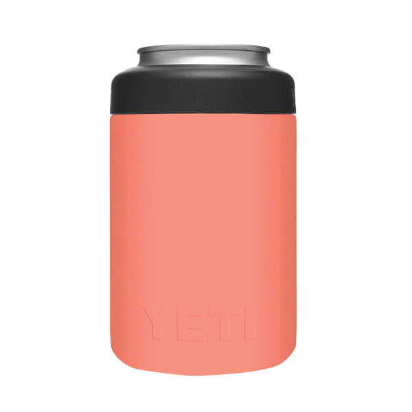 YETI Rambler 21070090076 Colster, 3-1/8 in OD x 4-7/8 in H, 12 oz Can/Bottle Insulator Stainless Steel, Coral