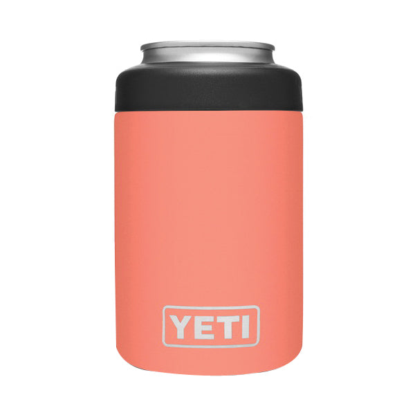 YETI Rambler 21070090076 Colster, 3-1/8 in OD x 4-7/8 in H, 12 oz Can/Bottle Insulator Stainless Steel, Coral