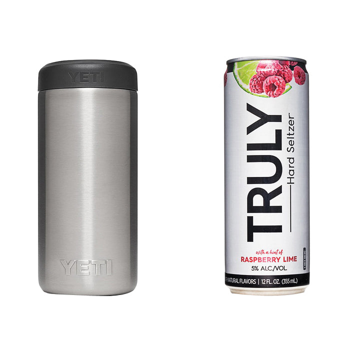 YETI Rambler 21070090084 Colster Slim Can Insulator, 12 oz Capacity, Stainless Steel, Coral