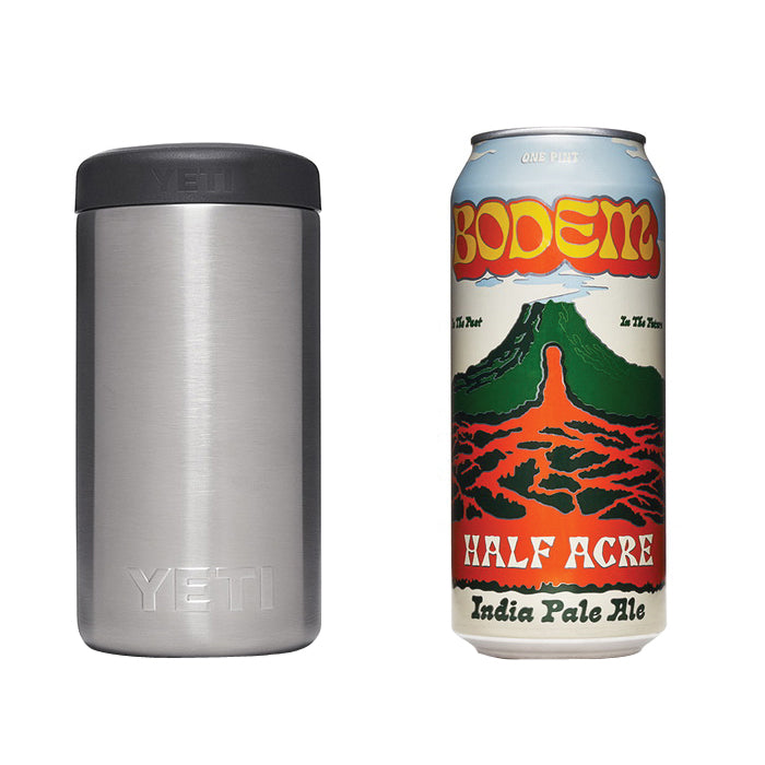 YETI Rambler 21070090092 Colster Tall Can Insulator, 3 in Dia x 6 in H, 16 oz Can/Bottle, Stainless Steel, Coral