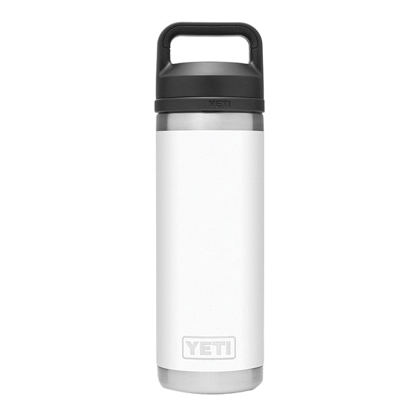 YETI Rambler 21071060020 Vacuum Insulated Bottle with Chug Cap, 18 oz Capacity,  Stainless Steel, White