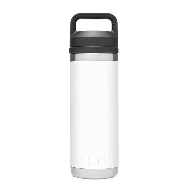 YETI Rambler 21071060020 Vacuum Insulated Bottle with Chug Cap, 18 oz Capacity,  Stainless Steel, White