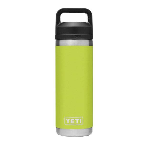 YETI Rambler 21071060023 Vacuum Insulated Bottle with Chug Cap, 18 oz Capacity, Stainless Steel, Chartreuse