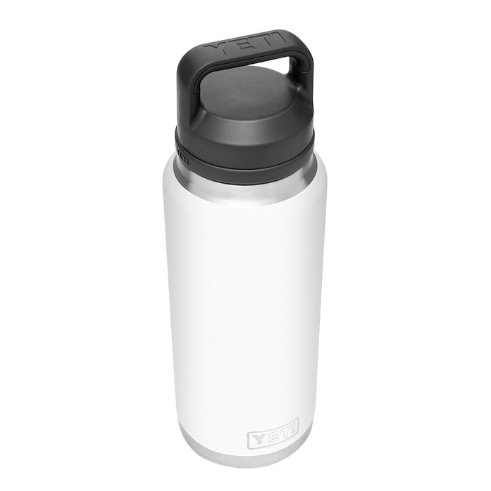 YETI Rambler 21071070016 Vacuum Insulated Bottle With Chug Cap, 36 oz Capacity, Stainless Steel, White