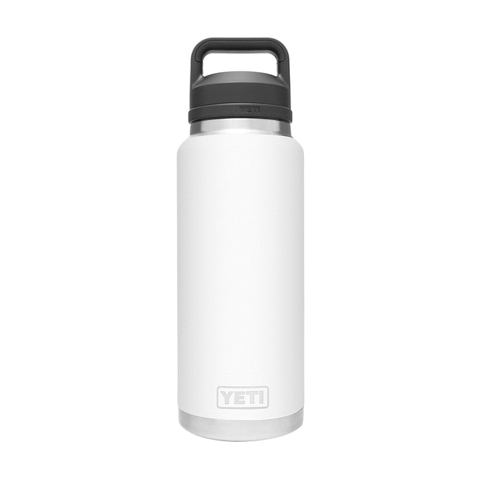 YETI Rambler 21071070016 Vacuum Insulated Bottle With Chug Cap, 36 oz Capacity, Stainless Steel, White