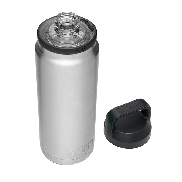 YETI Rambler 21071200017 Vacuum Insulated Bottle with Chug Cap, 26 oz Capacity, Stainless Steel, Stainless