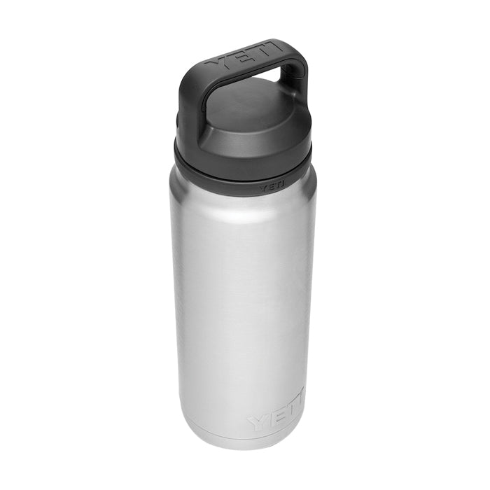 YETI Rambler 21071200017 Vacuum Insulated Bottle with Chug Cap, 26 oz Capacity, Stainless Steel, Stainless
