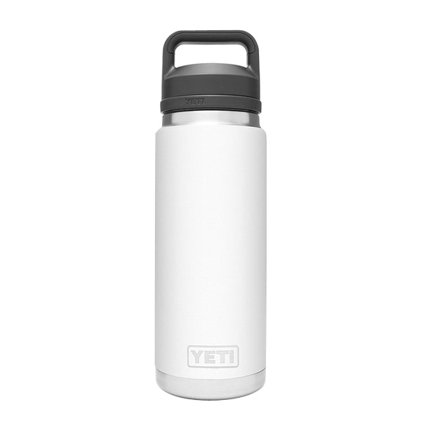 YETI Rambler 21071200020 Vacuum Insulated Bottle With Chug Cap, 26 oz Capacity, Stainless Steel, White