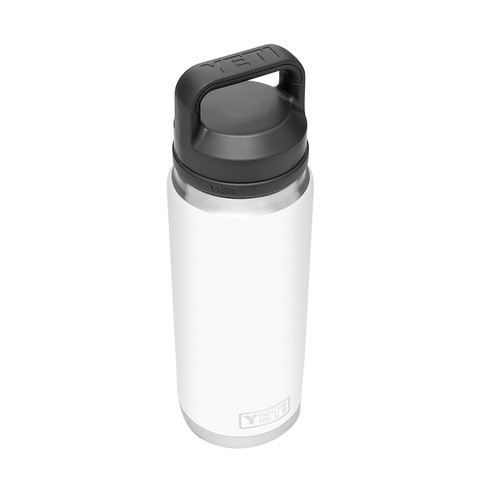 YETI Rambler 21071200020 Vacuum Insulated Bottle With Chug Cap, 26 oz Capacity, Stainless Steel, White