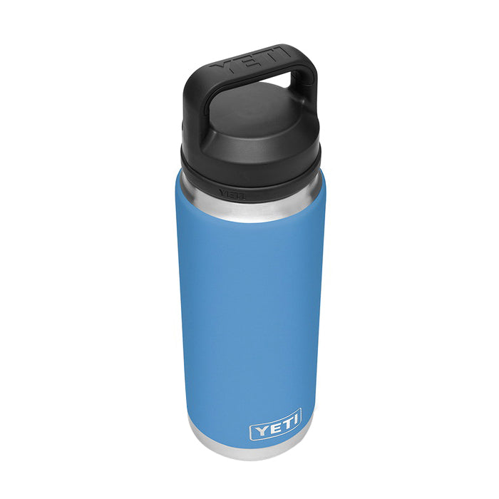 YETI Rambler 21071200024 Vacuum Insulated Bottle With Chug Cap, 26 oz Capacity, Stainless Steel, Pacific Blue
