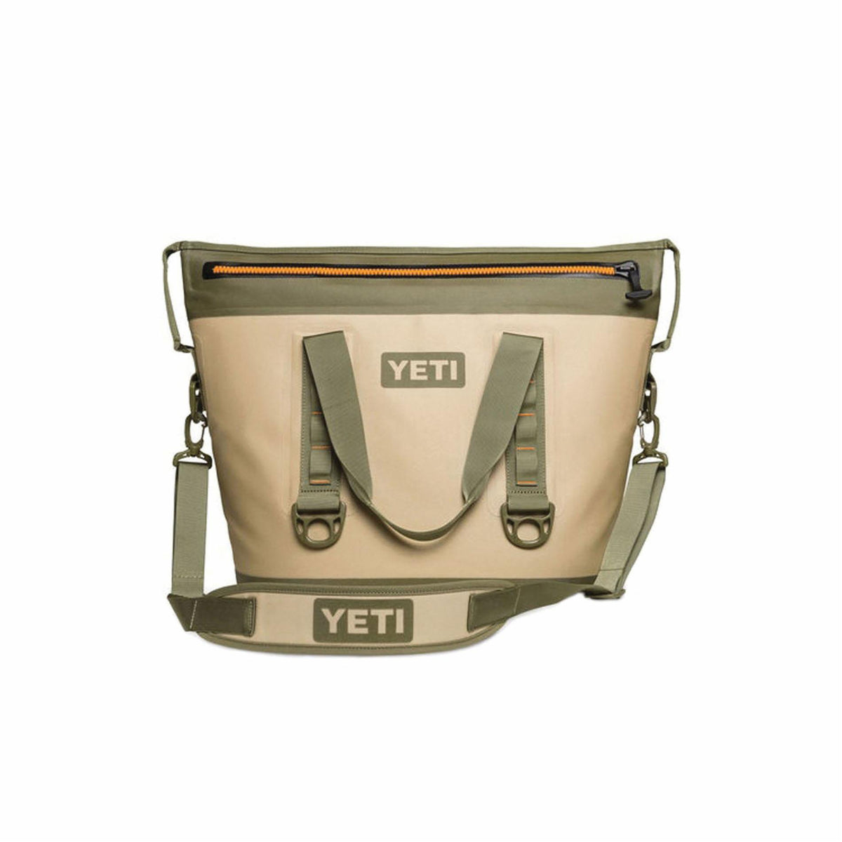 YETI YHOPT30T Soft Bag Cooler, 23 Cans Capacity, Blaze Orange/Field Tan