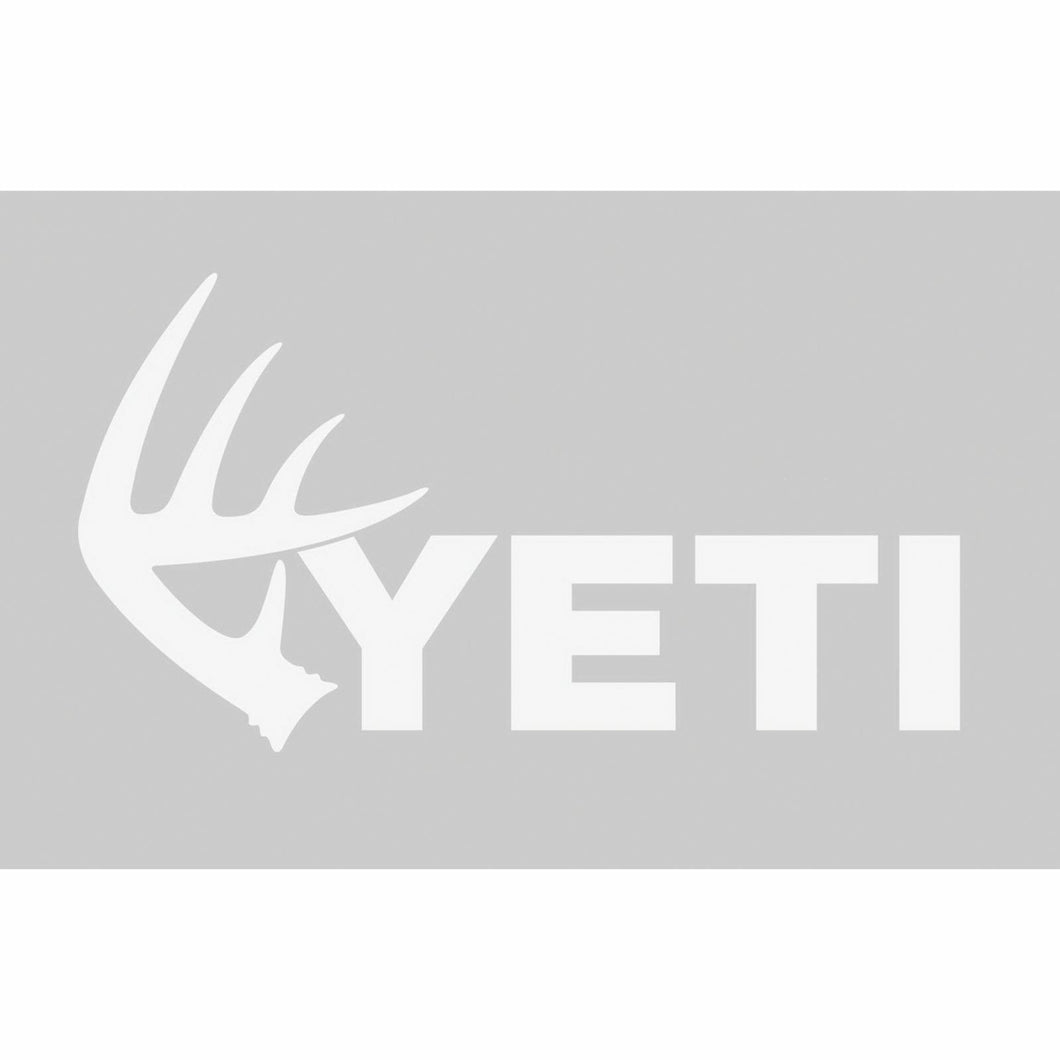 YETI Sportsman YSDWHITETAILSHED Window Decal, Whitetail Shed, White Legend