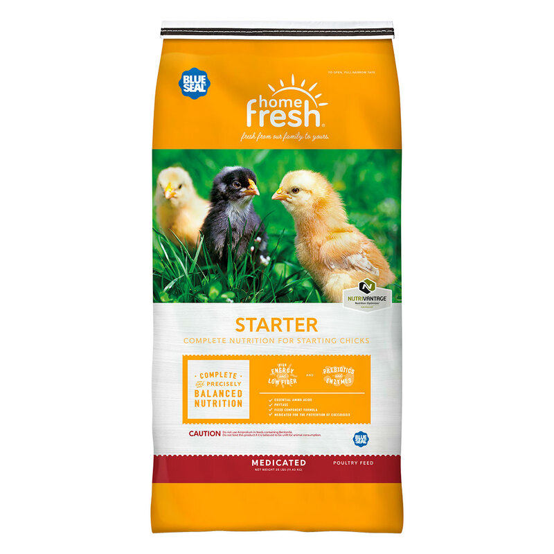 Homefresh Chick Starter with Amprolium 25 LB Meal, Poultry Feed