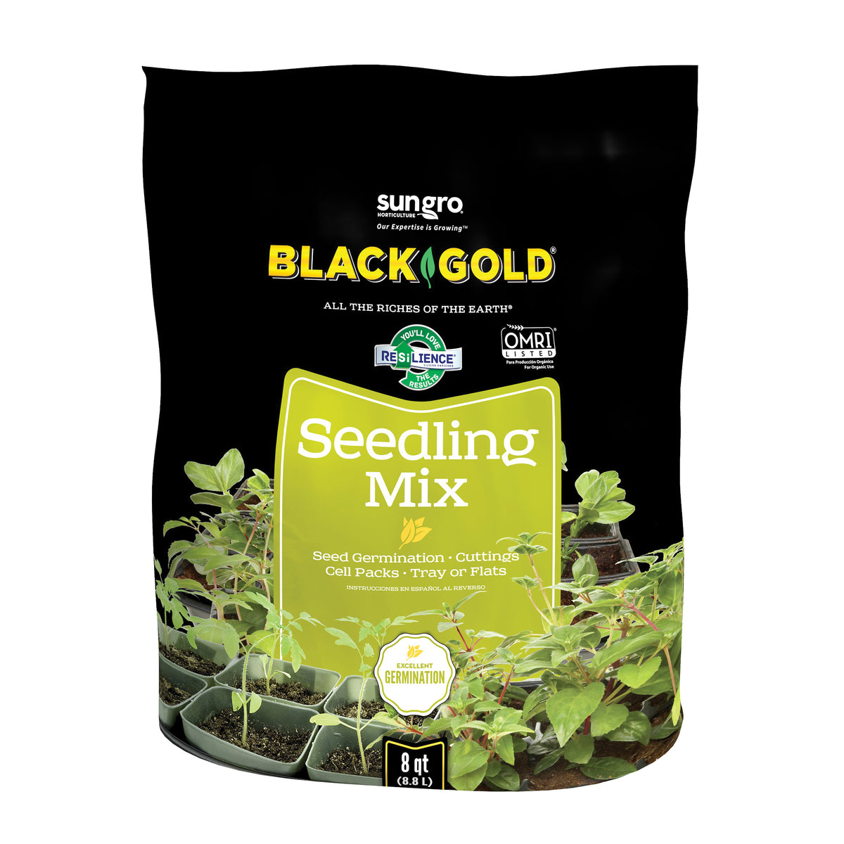 sun gro BLACK GOLD 1411002 8 QT P Seedling Mix, 8 qt Bag